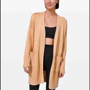 Lululemon sincerely yours wrap sweater cardigan size small cashmere